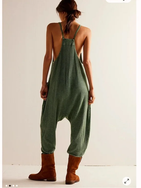 LIKE NEW Free People FP One Frankie Waffle Knit Jumpsuit - Picture 2 of 7